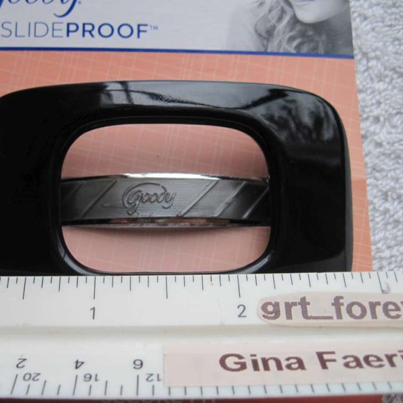 Goody Slide Proof Plastic Open Rectangle Hair Barrette Secure Tight Stay Put Fit - Picture 6 of 8
